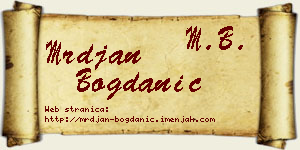 Mrđan Bogdanić vizit kartica